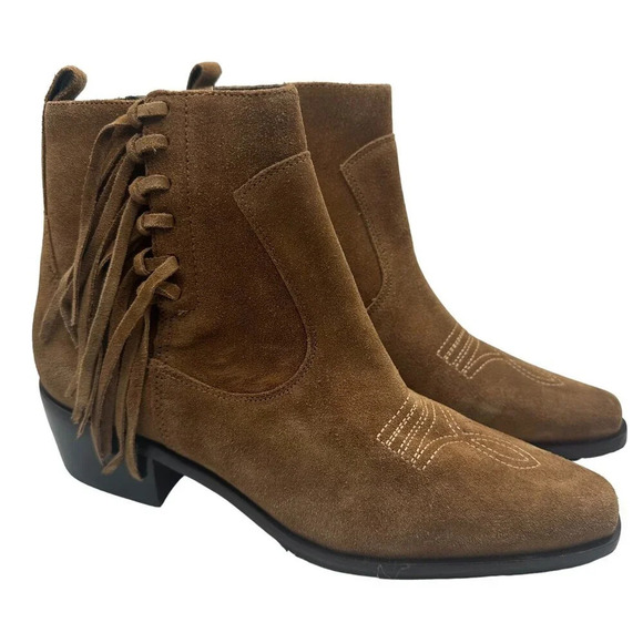 Donald Pliner Women's Suede Mona Boot in Saddle. Sz: 8.5 - Picture 4 of 11